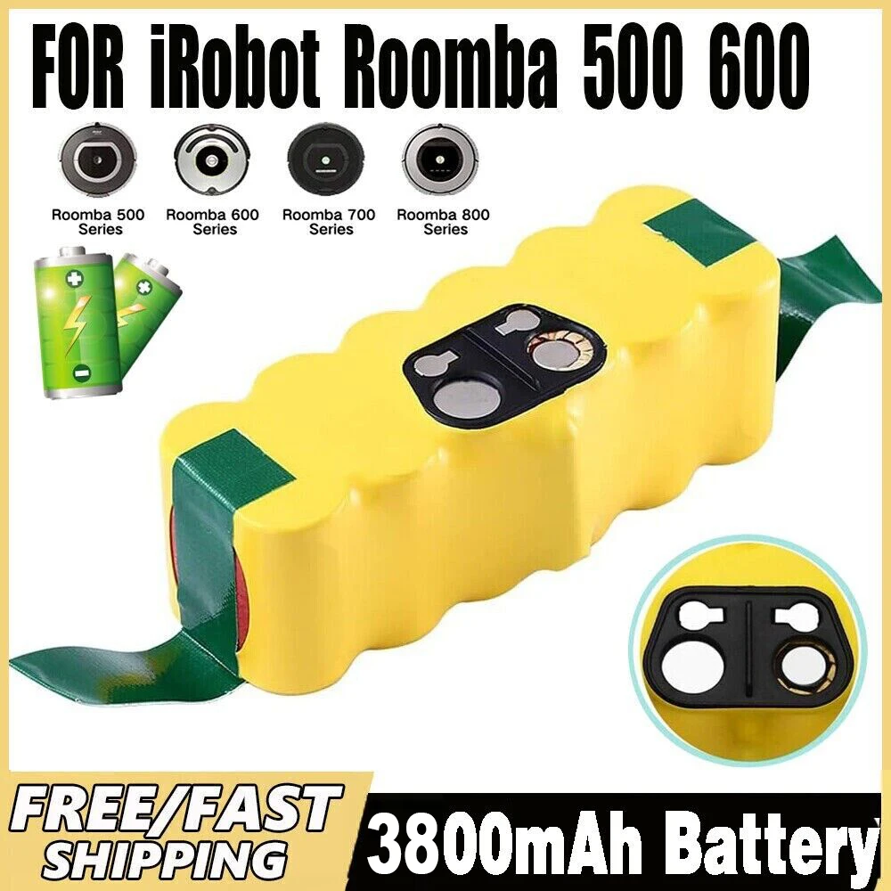 For Roomba Battery 14.4V 3800mAh Rechargeable Batteries 500 550 560 600 650 698 780 980 976 Series Vacuum Cleaner irobot Battery