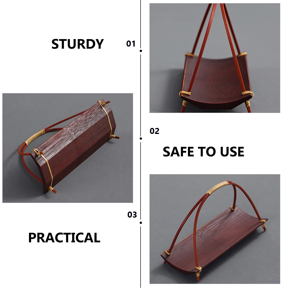 

Bamboo Tray Waterproof Easy Clean Tea Sets Fruits Snacks Napkin Holder Sushi Dish Towel Storage Food Serving