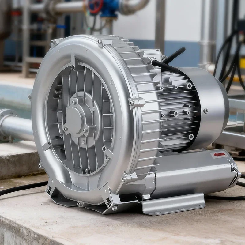 120W Vortex Air Compressor Pump Ring Vacuum Pump for Industrial Use High Pressure Ring Blower Side Channel Air Blower