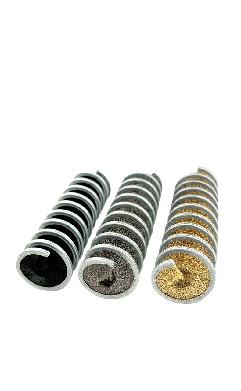 

Nylon wire outer wound spring brush spiral wound spring brush inner and outer wound brush