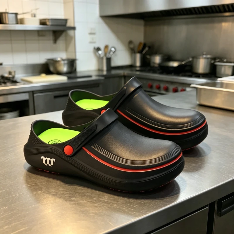 

YUYIN Outdoor Waterproof Chef Shoes Lightweight Work Shoes Non-slip Safety Shoes Comfortable Walking Shoes Oil-proof for Kitchen