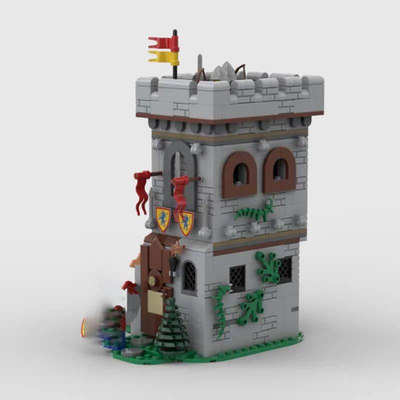 MOC building blocks Assembly Toy set Medieval Lion Knight Outpost Model Creative holiday gift for all architecture lovers