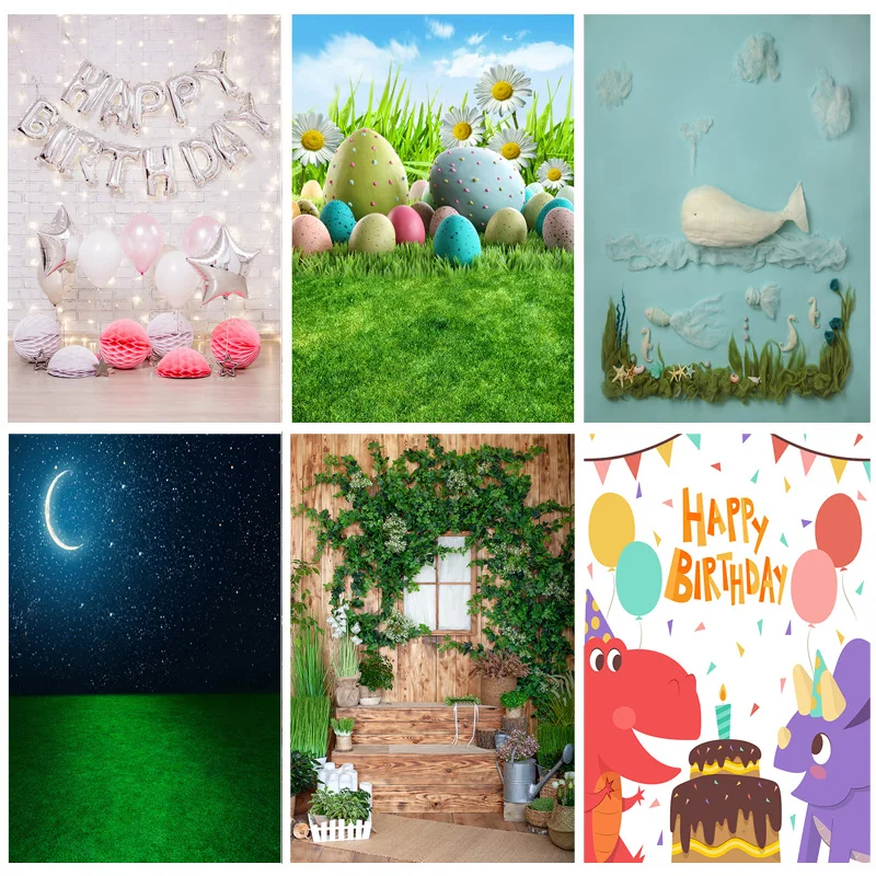 

SHUOZHIKE Easter Eggs Photography Backdrops Children Baby Birthday Portrait Photo Backdrops 22214 FF-03