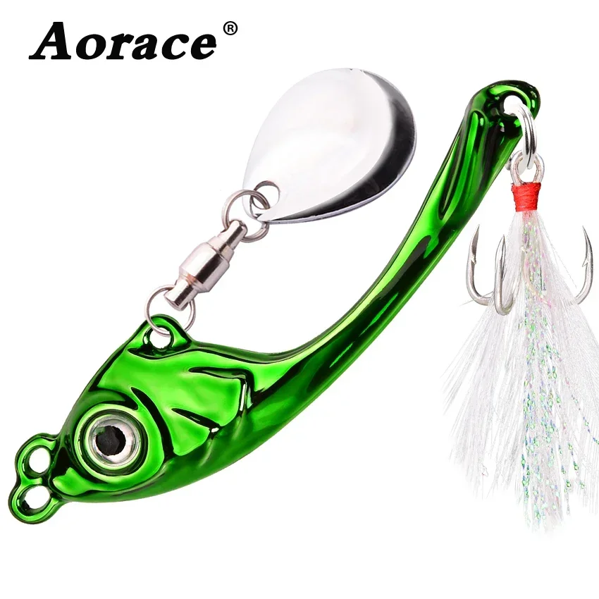 Spinner Bait 7g 10g 20g Metal Vib Fishing Lure Trolling Rotating Spoon Wobbler Sinking Hard Bait With Sequin Pesca For Bass Pike