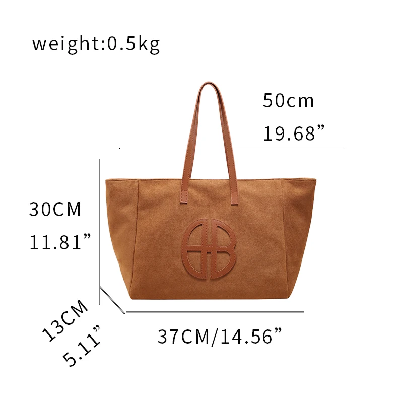 2023 Women\'s Suede Tote Bag Fashion Designer Large Capacity Shoulder Bag Brand Monogram Pattern Crossbody Bag Luxury Wallet