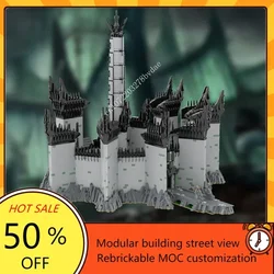 Authorized MOC-84124 14045Pcs+  Small Particle Movie Series Minas Morgul Building Block Model Kit Children Toys Christmas Gifts