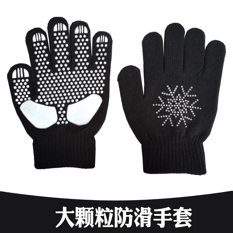 

Warm Thickened Ski For Adults Antislip Ice Skating With Rhinestones Snowboard Mittens Grip Gloves For Winter