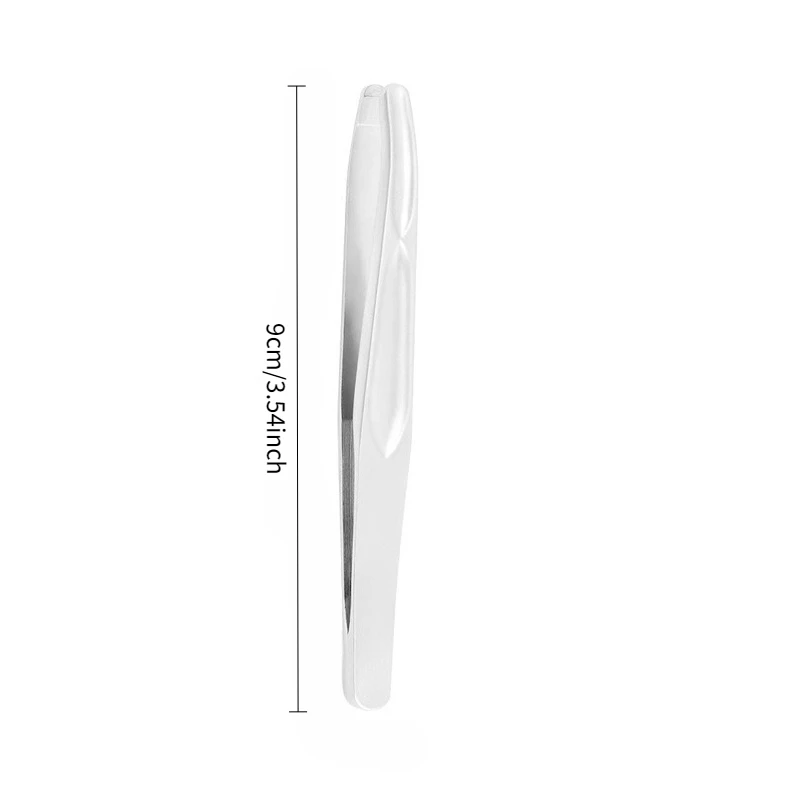 Stainless Steel Precision Tweezers for Eyebrows, Eyelashes, Beard & Mustache - High-Accuracy Round Head, Seamless Clamping Profe