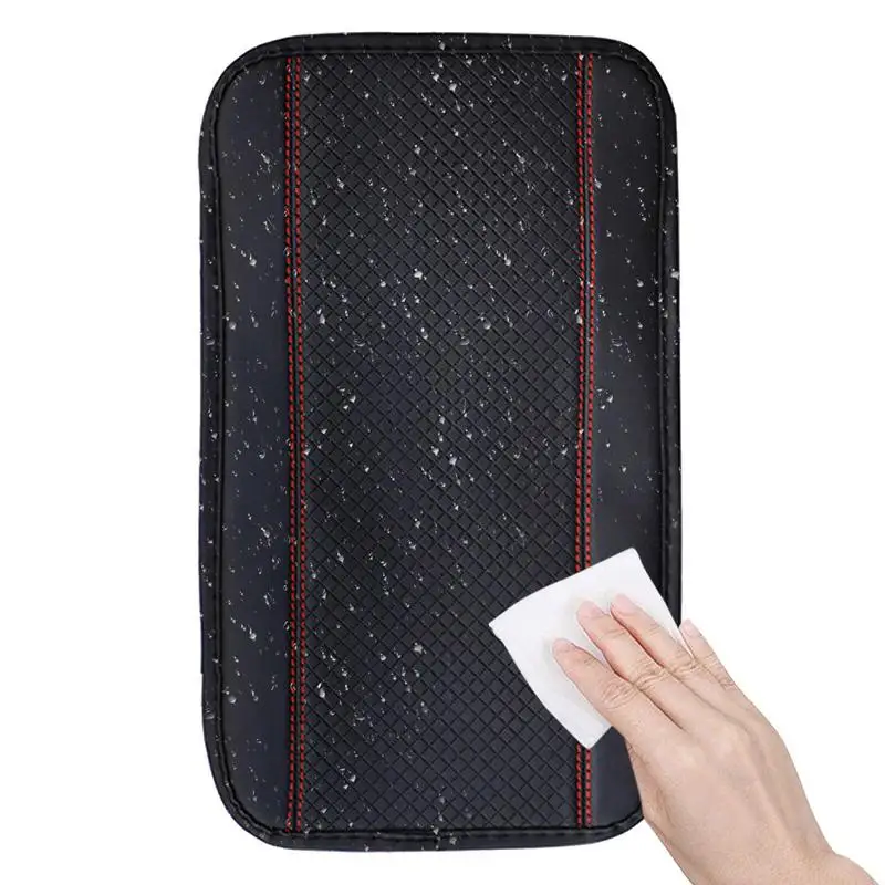 Armrest Cover For Car Waterproof PU Leather Middle Console Cushion Protector 3D Embossing Car Interior Accessories Center