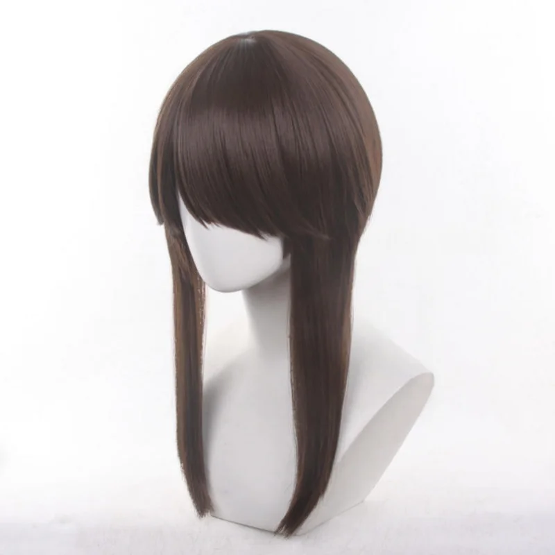 ช่างทำสวน เอ็มม่า วูดส์คอสเพลย์วิกผมยาวสีน้ำตาลวิกผมอะนิเมะวิกผมสังเคราะห์ทนความร้อนสำหรับฮาโลวีนคาร์นิวัลปาร์ตี้เครื่องแต่งกาย