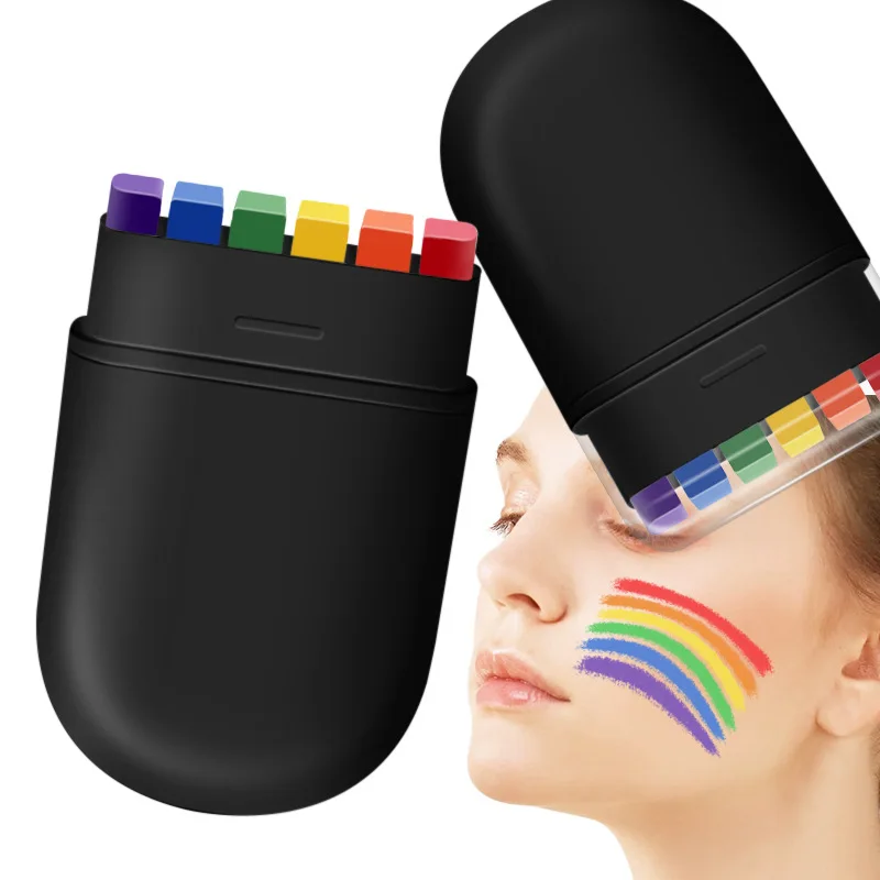 1 ชิ้นล้างทําความสะอาดได้ Body Tattoo น้ํามันสีปากกา Rainbow Face Body Paint Stick ภาพวาดวาง Party Favors แต่งหน้าเครื่องสําอางค์เครื่องมือ