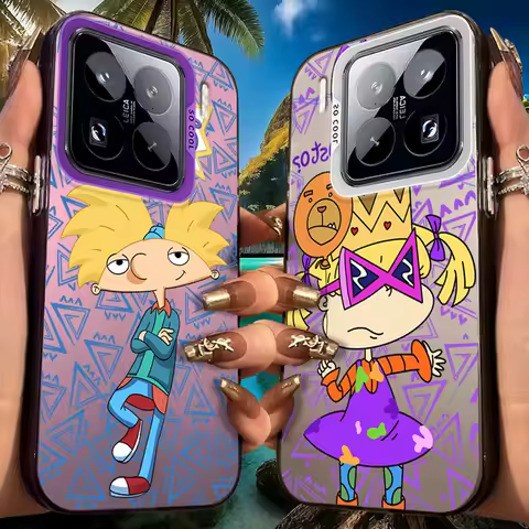 R-Rugrats Frosted Case for Xiaomi Mi 15 14 14T 13 13T 12 12T 12X 12S 11 Lite POCO F6 F5 X6 X5 X3 M6 Pro 5G 4G Hard Acrylic Cover