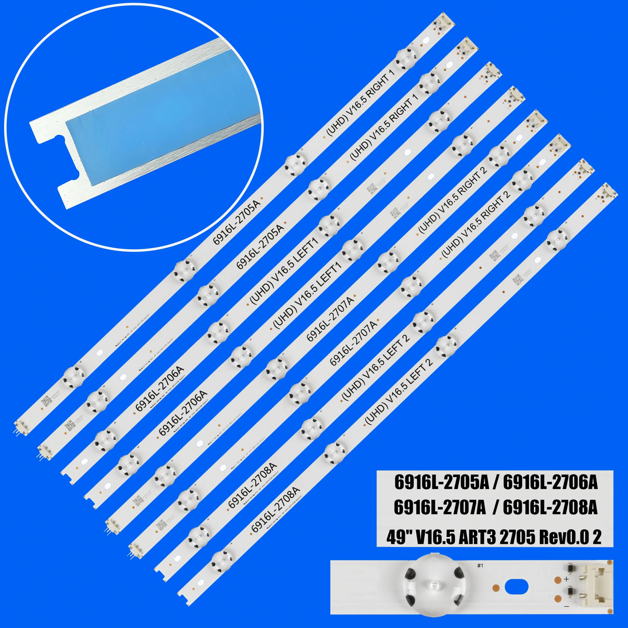 faixa de retroiluminacao led para 49lh513v 49lw340c 49lw340h 49lw55s 49lw541h 49lj510m 49lh570v 49lx300c 49 v165 art3 01