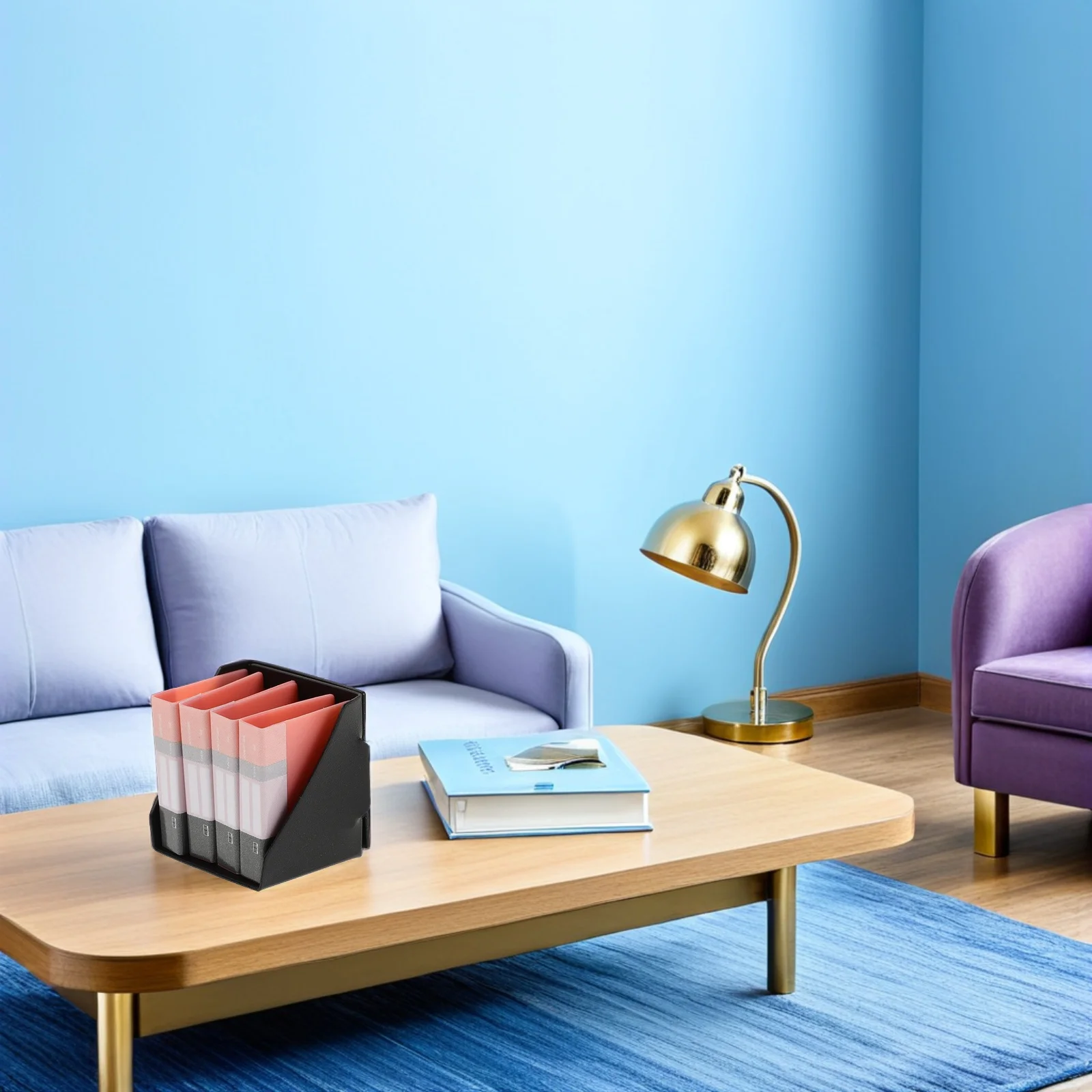 

4Sets Mini Paper Document Holder Detailed Dollhouse Props Office Decor Simulation Folders Dollhouse File Folder