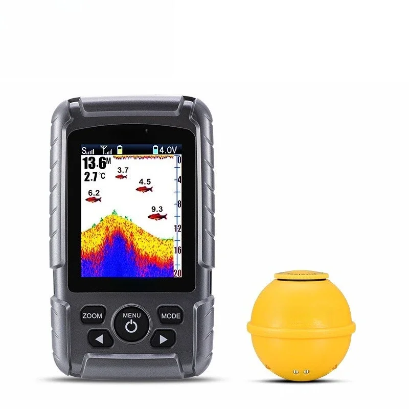 Localizador de peixes com tela colorida, sonar sem fio visual hd subaquático, produtos para atividades ao ar livre, equipamento de pesca