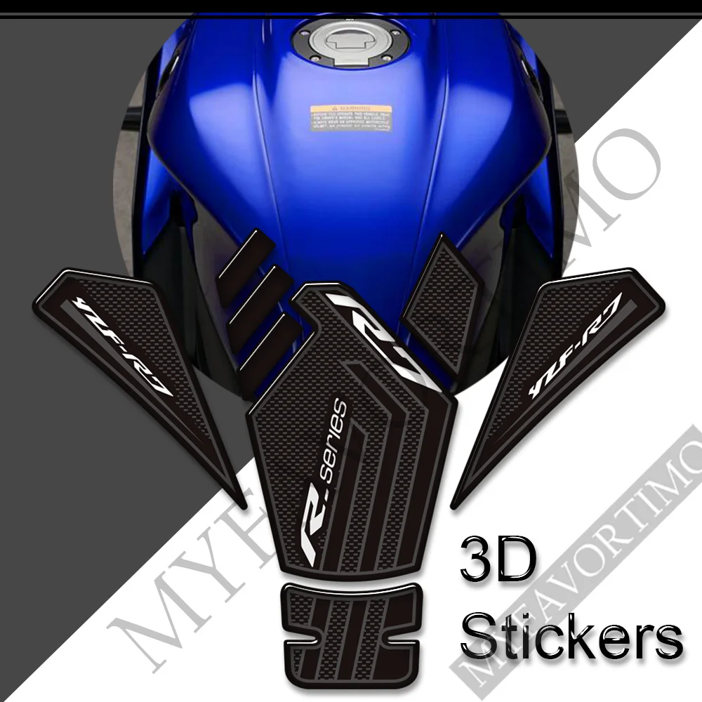 Motorcycle Stickers Decals Tank Grips Pad Protection Gas Fuel Oil Kit Knee For YAMAHA YZF-R7 YZF R7 YZFR7 HP 2021 2022