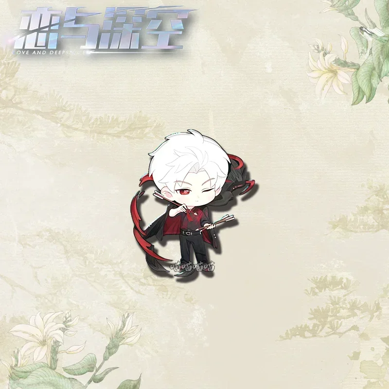 Game Anime Zayne Xavier Rafayel Love and Deepspace Sylus Qin Che Acrylic Backpack Button Pin Bookbag Brooch Clothes Collar Badge