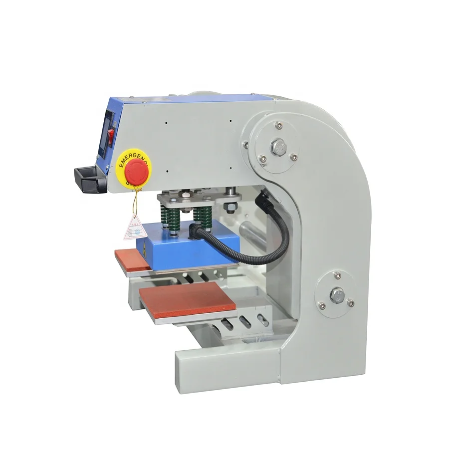 10*10 cm Factory Hi-Q Pneumatic Sublimation Heat Press Machine with Double Working Station for Small Logo for Lowest Price