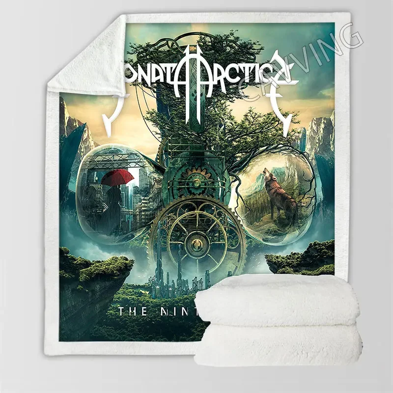 

Sonata Arctica Rock 3D Printed Sherpa Blanket Rectangle Blanket Home Textiles Fleece Wearable Blanket Throw Blankets Home Decor