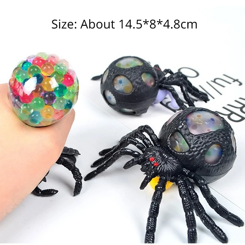 2022 Squeeze Toy Spider Colored Bead Grape Vent Ball Antistress Stress Relief Hand Fidget Toy Squishy Stressball for Kids Adults