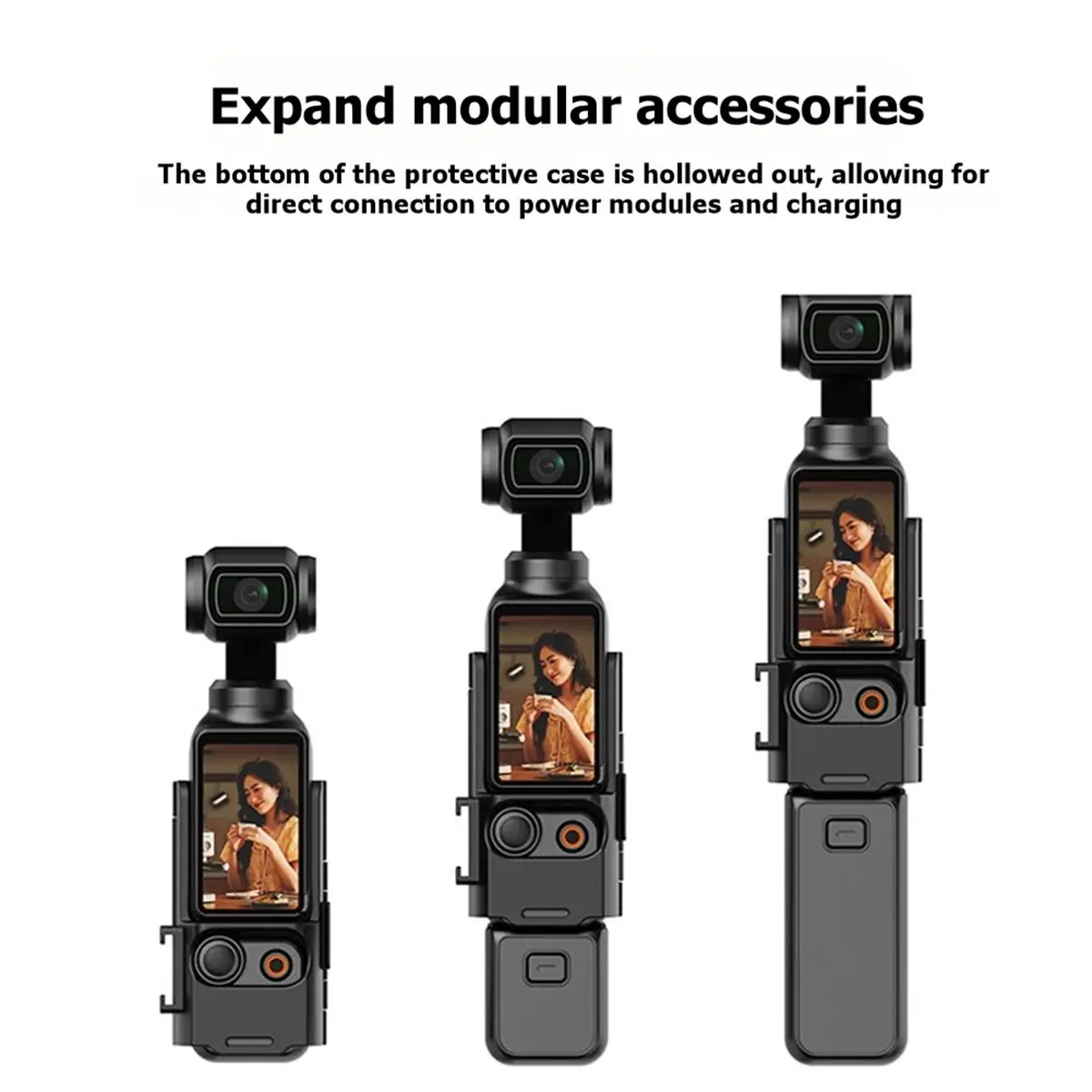 new(A67I) For 3 Protective Frame Magnetic Desktop Mount Adjustable Base Bracket Gimbal Camera Expansion Accessory