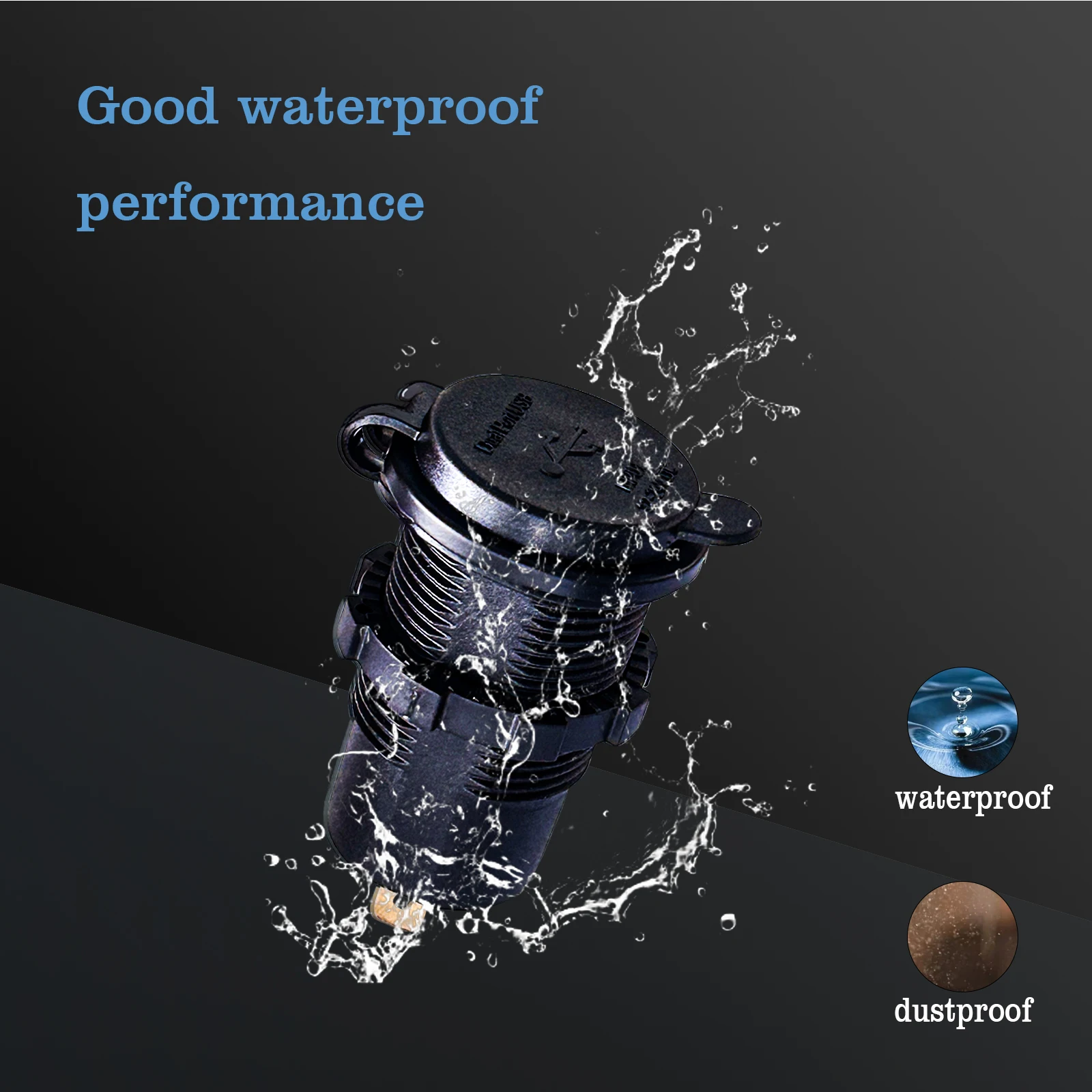 12V/24V Power Socket Waterproof Cigarette Lighter Adapter Dual USB Charger Type-C Outlet Digital Led Voltmeter Ammeter DIY Parts