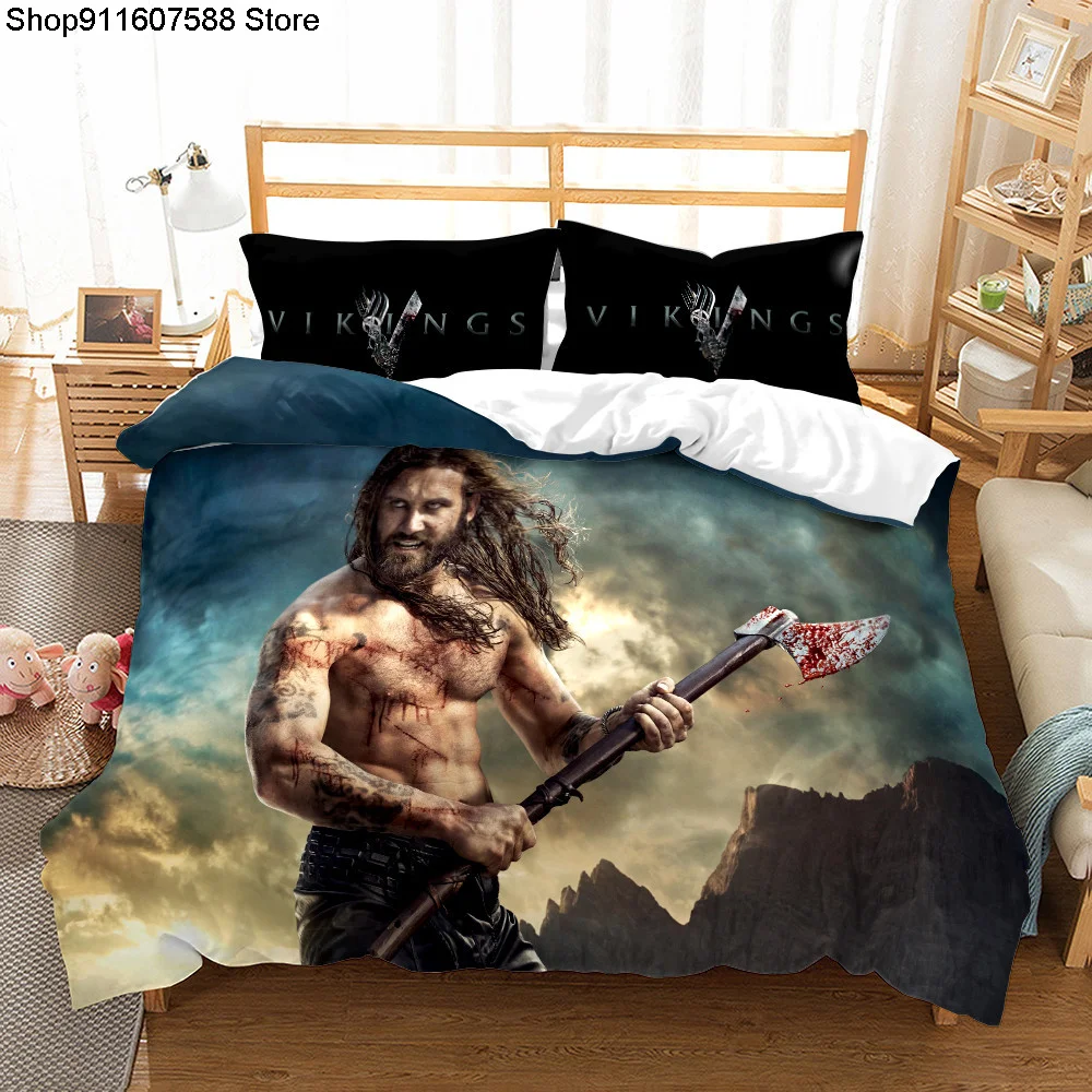 Imagem -06 - Viking Lenda Duplo 3pc Conjunto de Cama Femir Winnick Standen Brighton Gusta s. Único 2pc Fronha Capa Edredon Kint Casa Têxtil