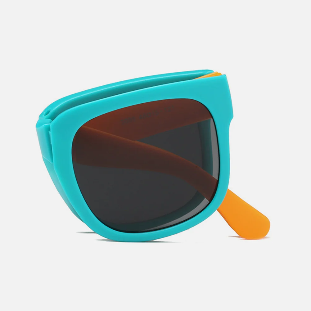 

3 Pairs Folding Sunglasses Blue Folding Sunglasses For Kids Green Pink Yellow Frames UV400 Fashionable Boys Girls Travel