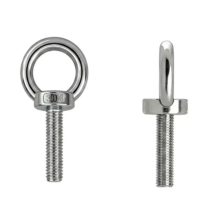 1/3/5/10pcs 304 Stainless Steel Eye Bolt M4 M5 M6 M8 Screws Cable Rope Eyebolt Hand-tightened Round Eye Bolts
