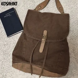 Vintage Streetwear Y2k Aesthetic Rucksacks Women Fashion Casual Travel Backpacks Japanese New All Match Simple Schoolbags Trendy