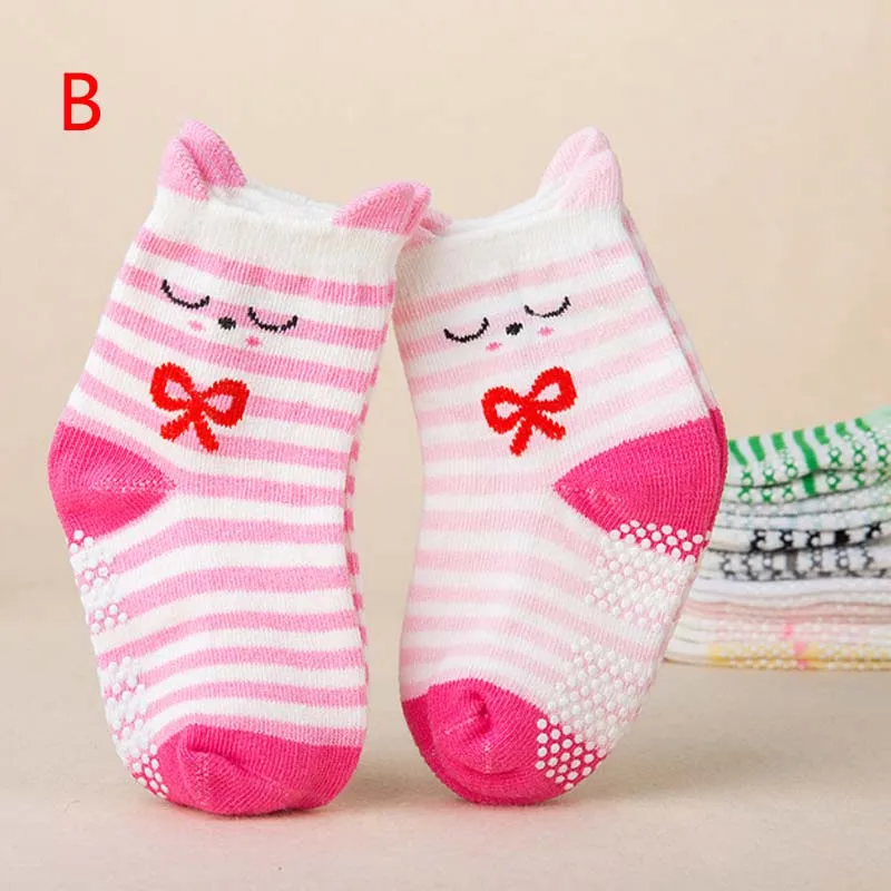 2Pair/lot new cartoon anti slip children's socks