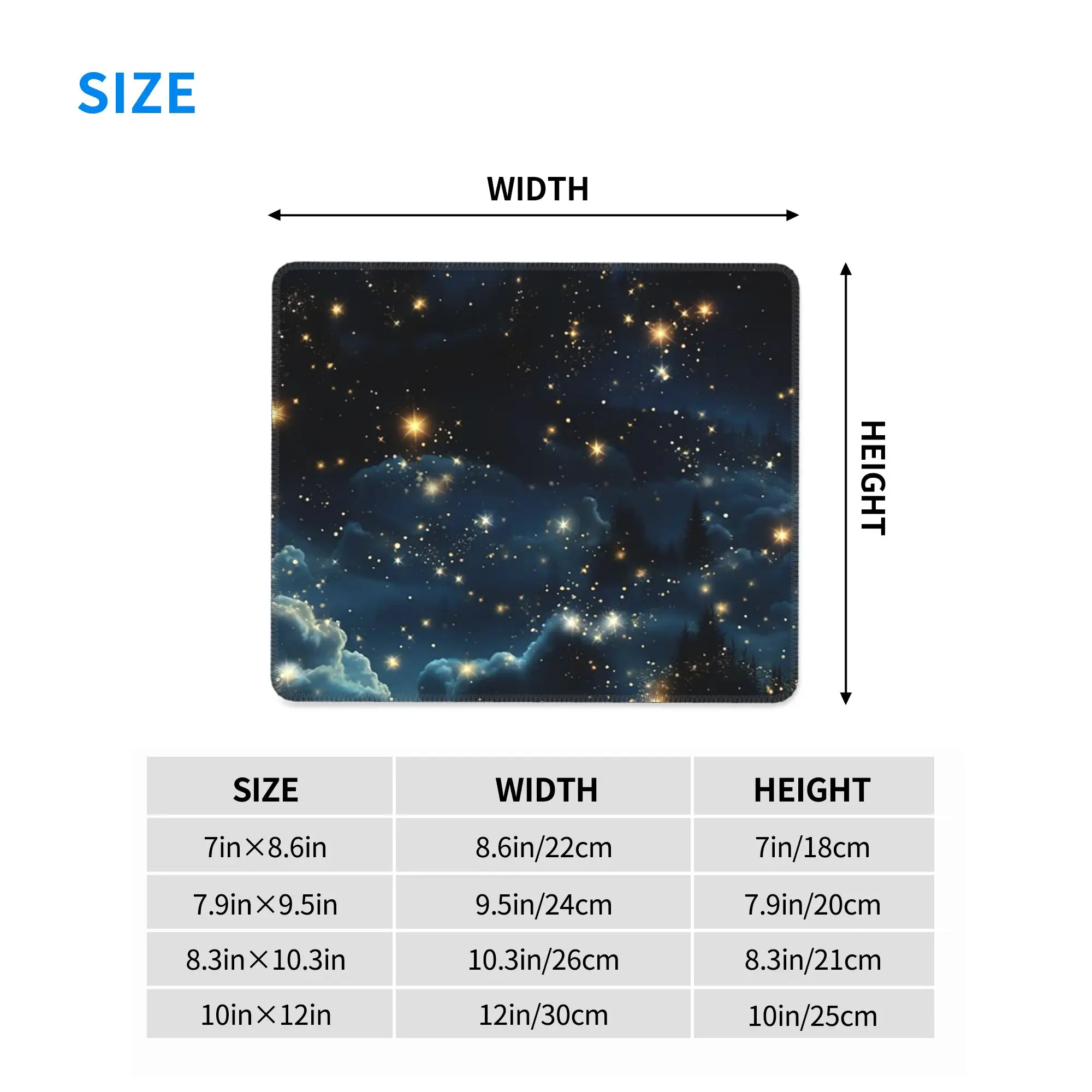 Constellation Star Clusters Galaxies Halloween Mouse Pad Computer Keyboard Mouse Mat PC Laptop Desk Mat Accessories Table Mats