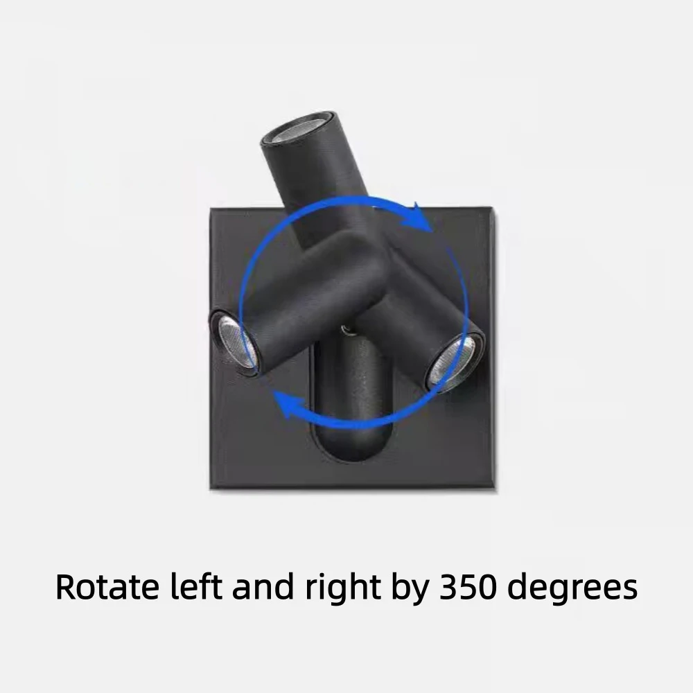 

Low-Voltage 12V Bedside Wall Light Socket Switch Box Transformed into a Wall Spotlight for Hotel Bedroom Embedded Reading Light