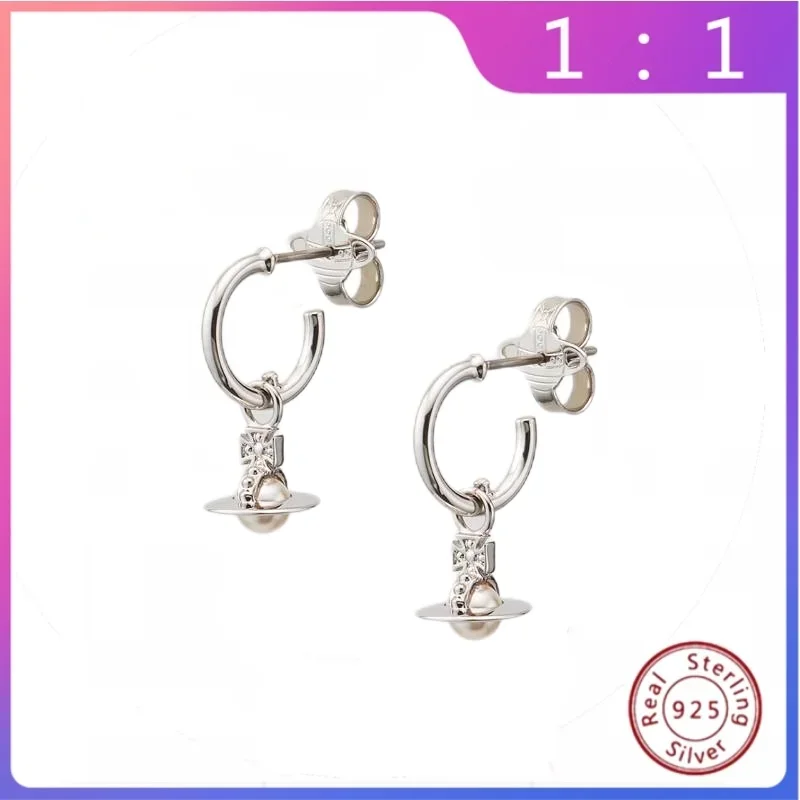 2024 New LAYL Mini Pearl Saturn Ear Ring Female