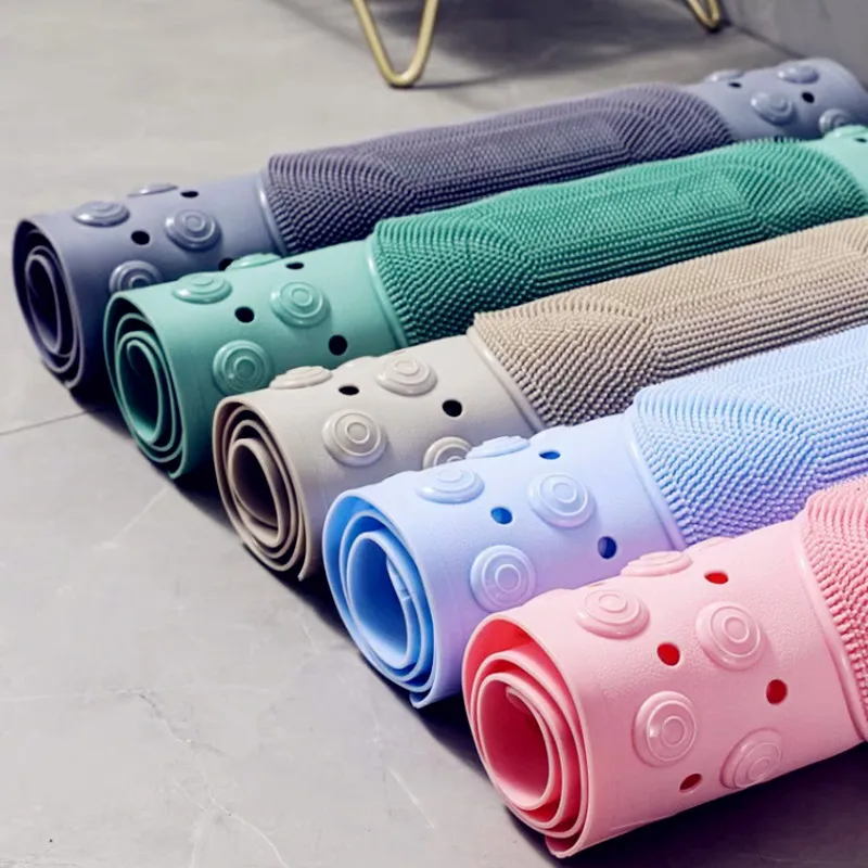 

Роскошный нескользящий коврик из ПВХ для ванной комнаты, коврик для ванной комнаты в отеле, коврик для ванной, светло-голубой массажный коврик против падения для дома, коврик для ног