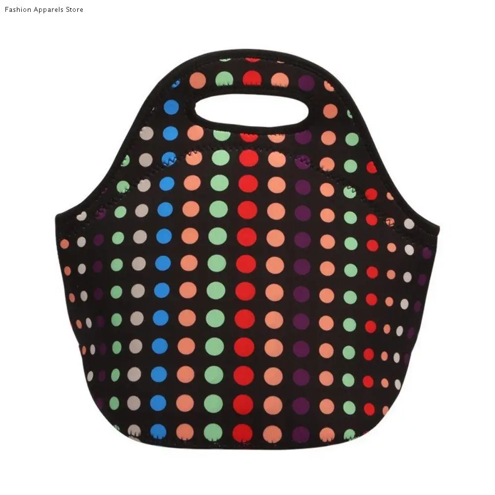 

Easy To Clean Portable Lunchbox Reusable Leakproof Insulated Dinner Bags Neoprene Flowers Pattern Insulated Lunch Bag Picnic