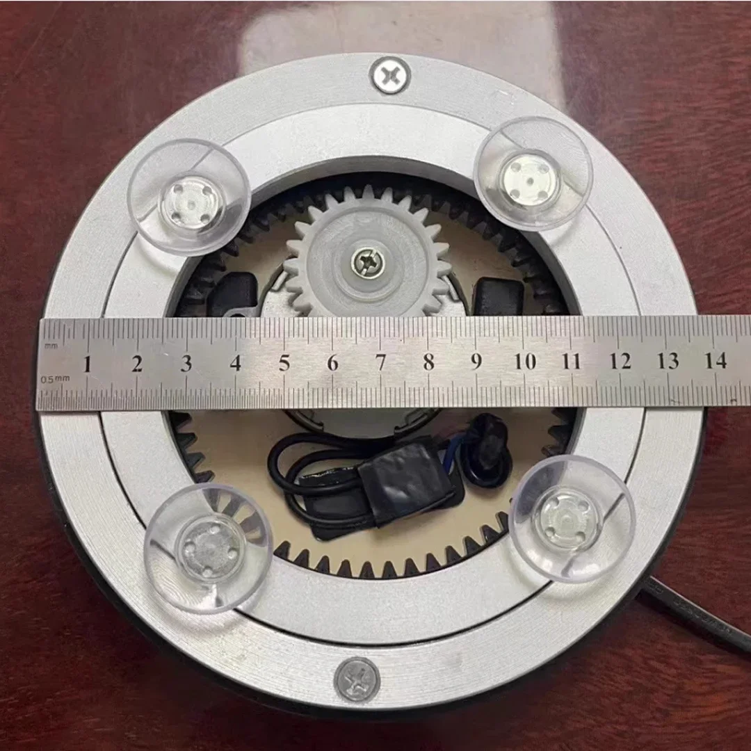 140mm Electric Rotating Display Turntable AC220V 3RPM 50kg Capacity Aluminum Alloy for Dining Tables Exhibits and Showc