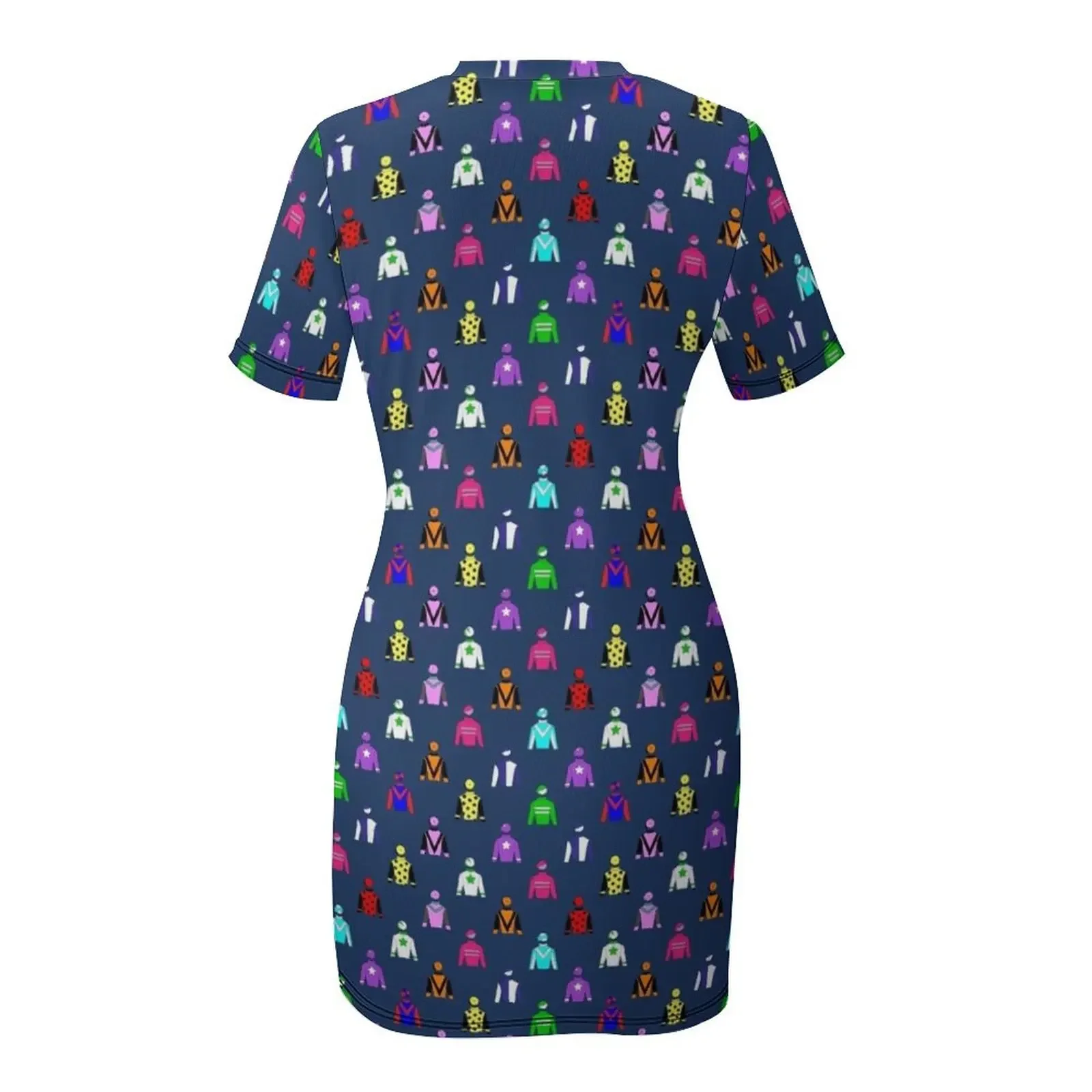 Abito da Corsa Equestre con Maniche Corte, Vestiti Lunghi Estivi da Donna, Abito da Cerimonia 2025