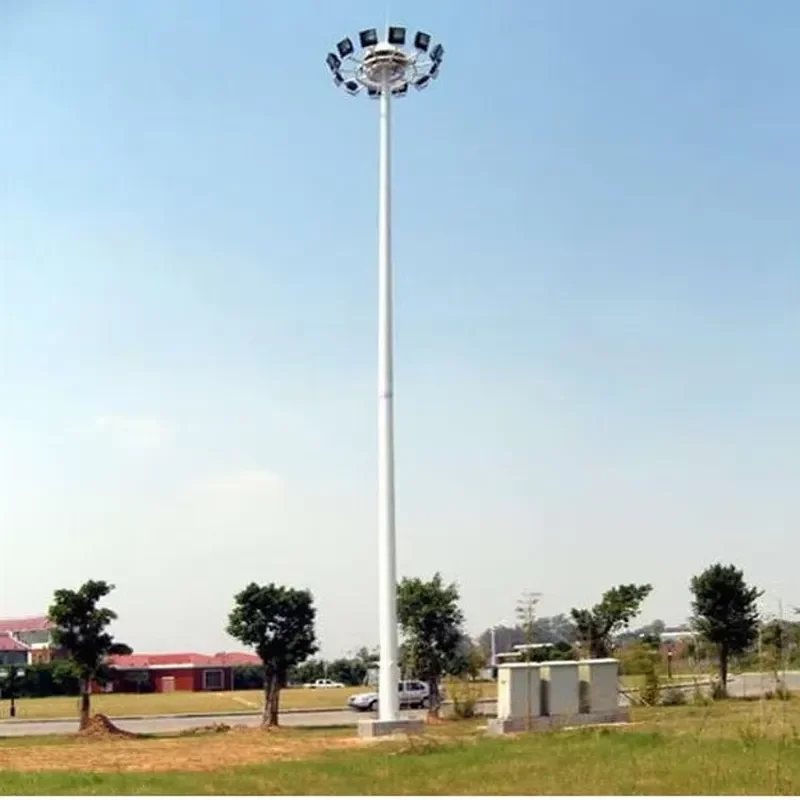 Hot Dip Galvanized Steel High Mast Lighting Tower Lamp Poles 10m 15m 16m 18m 20m 25m 30m 35m 40m for Stadium and Street