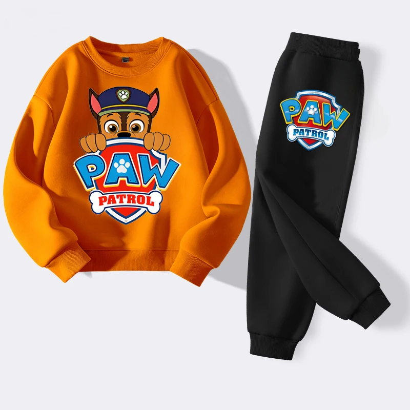 PAW Patrol Cartoon Printed Boys Sweatshirts Sets Children's Casual Pullovers Pants 2 Piece Kids Tracksuits Sport Suits image 6