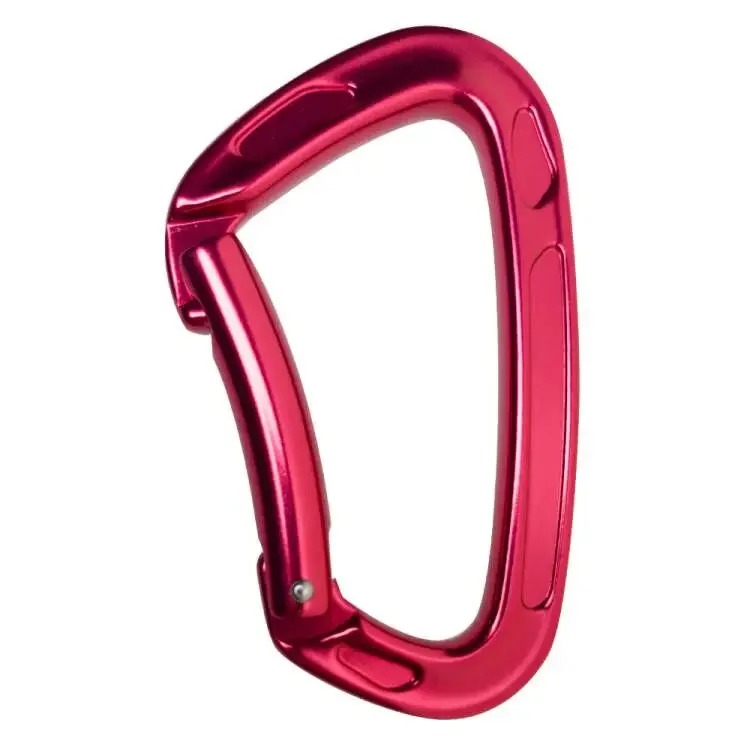 2/5PCS 24KN Bent Gate Outdoor Mountaineering Climbing Carabiner Mountaineering Rappelling Rescue Caving Aluminum Locking