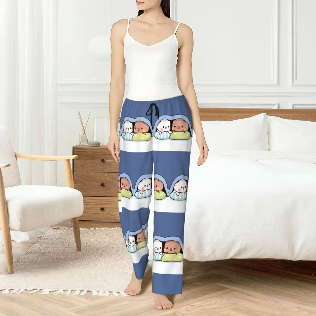 

Custom Bubu Dudu Pajama Pants for Women Lovely Sleepwear Lounge Sleep Bottoms Stretch with Pockets