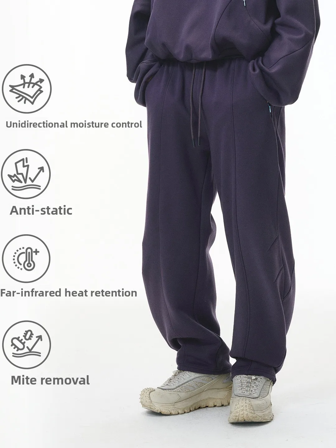 

Brave Flng Fce Lined Hooded Sweatpants Casual Pants Jaet Set Winter New Eggell Velvet Knife Comfortable Fit Men...