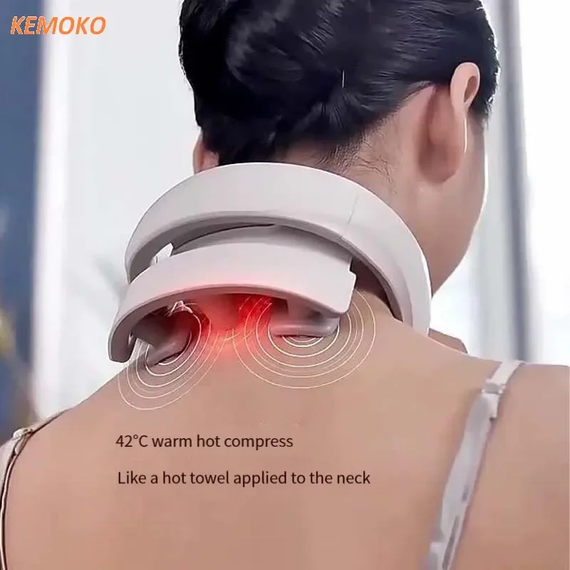 Neck Massager Intelligent Charging Heating Hot Pressing Magnetic Pulse Fashion Multi User Usage Portable Pulse Neck Massage