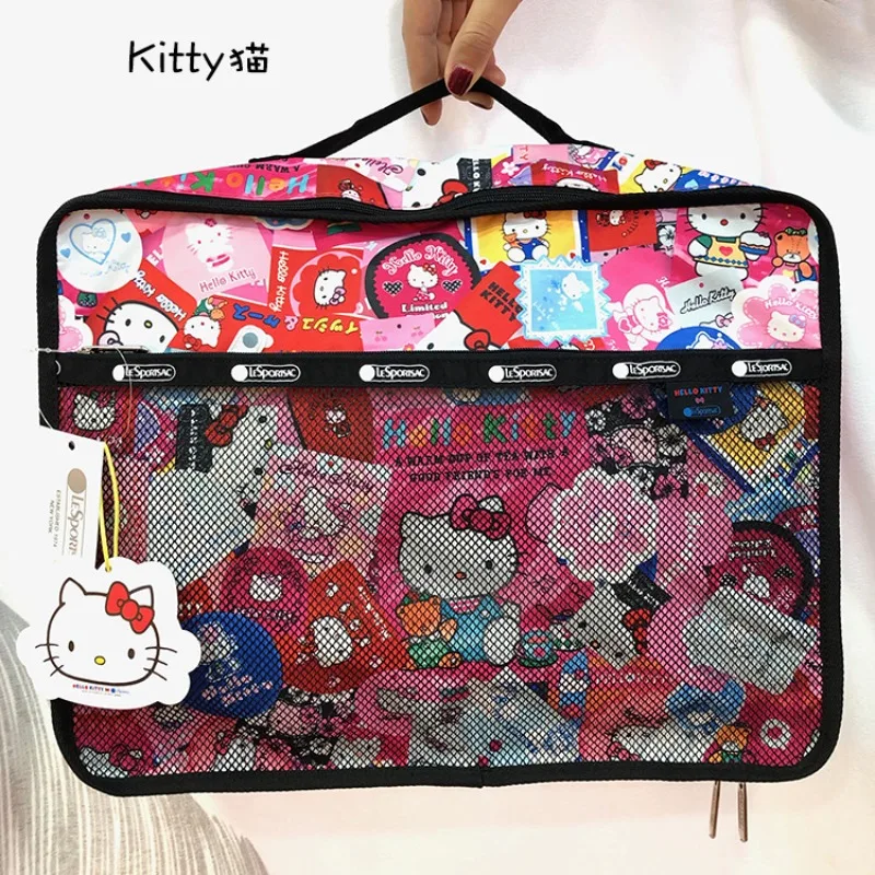 Sanrios Anime Kawaii spłukać Cinnamoroll torba do przechowywania do domu Hellokittys PomPurin urocza kreskówka bagaż podróżny sortowania kieszeń