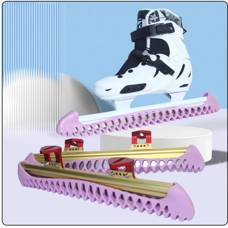 スピードスケートブレードカバー伸縮性アイススケート保護カバーパンク防止スケーラブルブレードスリーブTPU素材ソフト