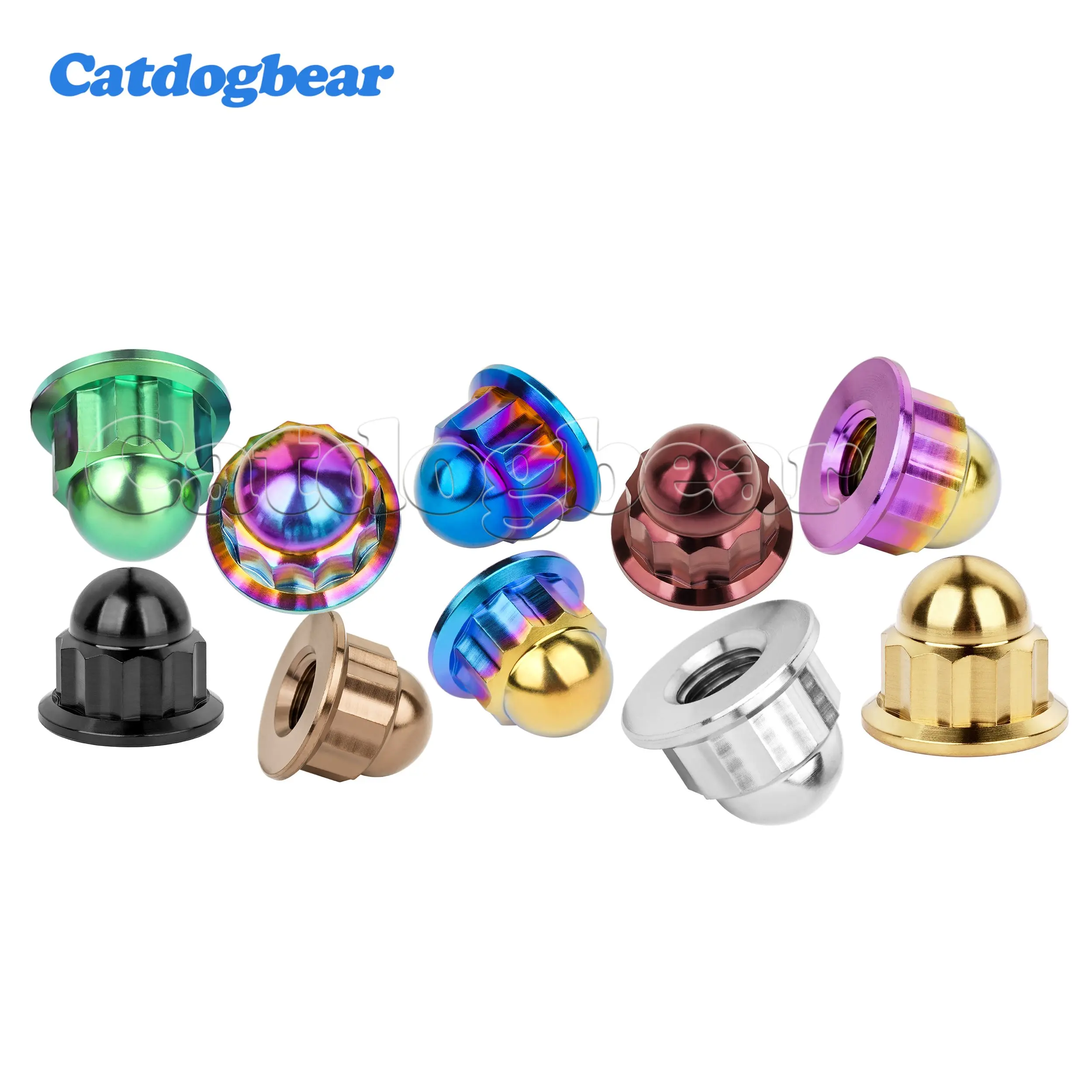 1pcs  Titanium Dome Head Nut M6X1.0mm M8/M10X1.25mm with Flange Head 12-Point