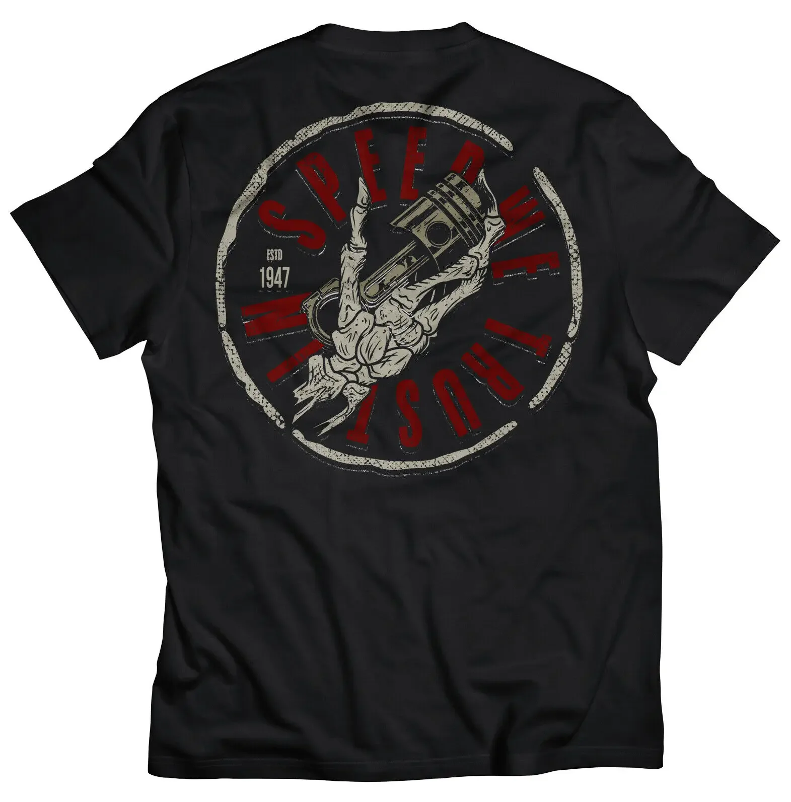 Biker Skull Hand Motorcycle Chopper Screwdriver Hot Rod Tattoo T-Shirt. Cotton Short Sleeve O-Neck Mens T Shirt New S-3XL