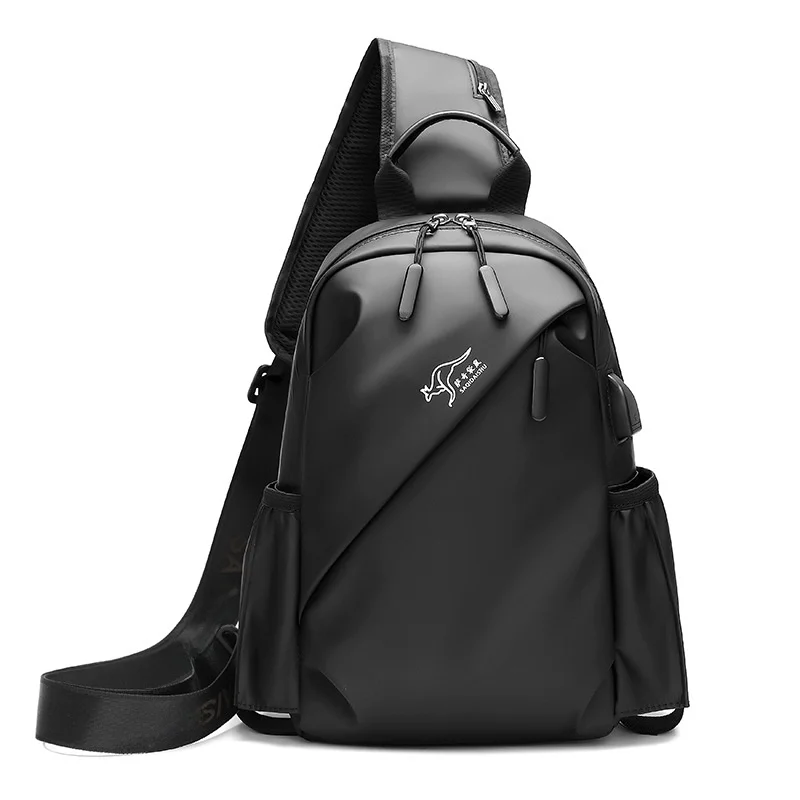 

Мужская нагрудная сумка Sachi Kangaroo, повседневная кожаная мембранная водонепроницаемая сумка через плечо на одно плечо, новая USB большая емкость преимуществ