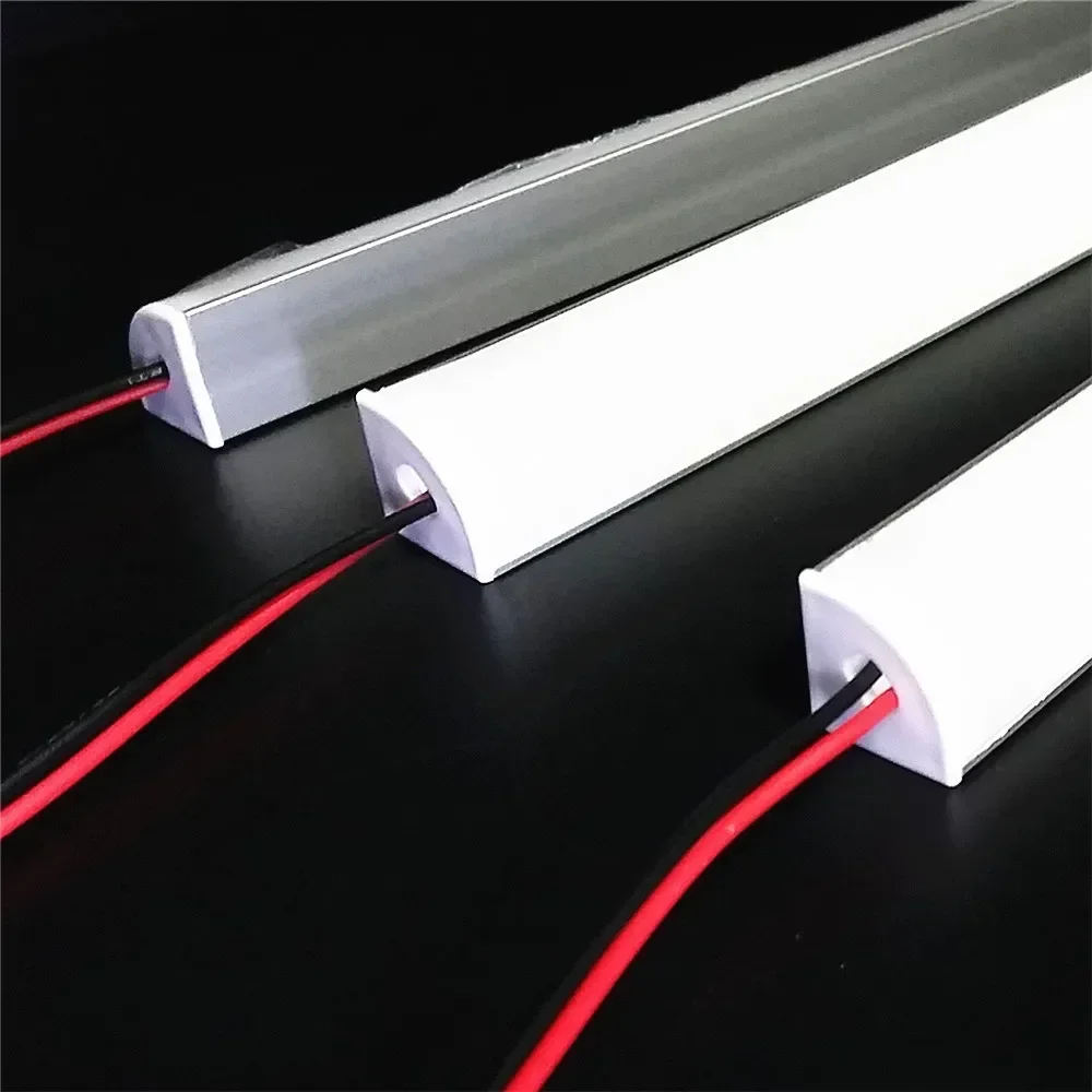 5PCS Wall Corner LED Bar Light 5730 Strip 50CM V Shape Aluminum Profile Channeles Rigid Cabinet Lamp Kitchen Home TV Room DC12V